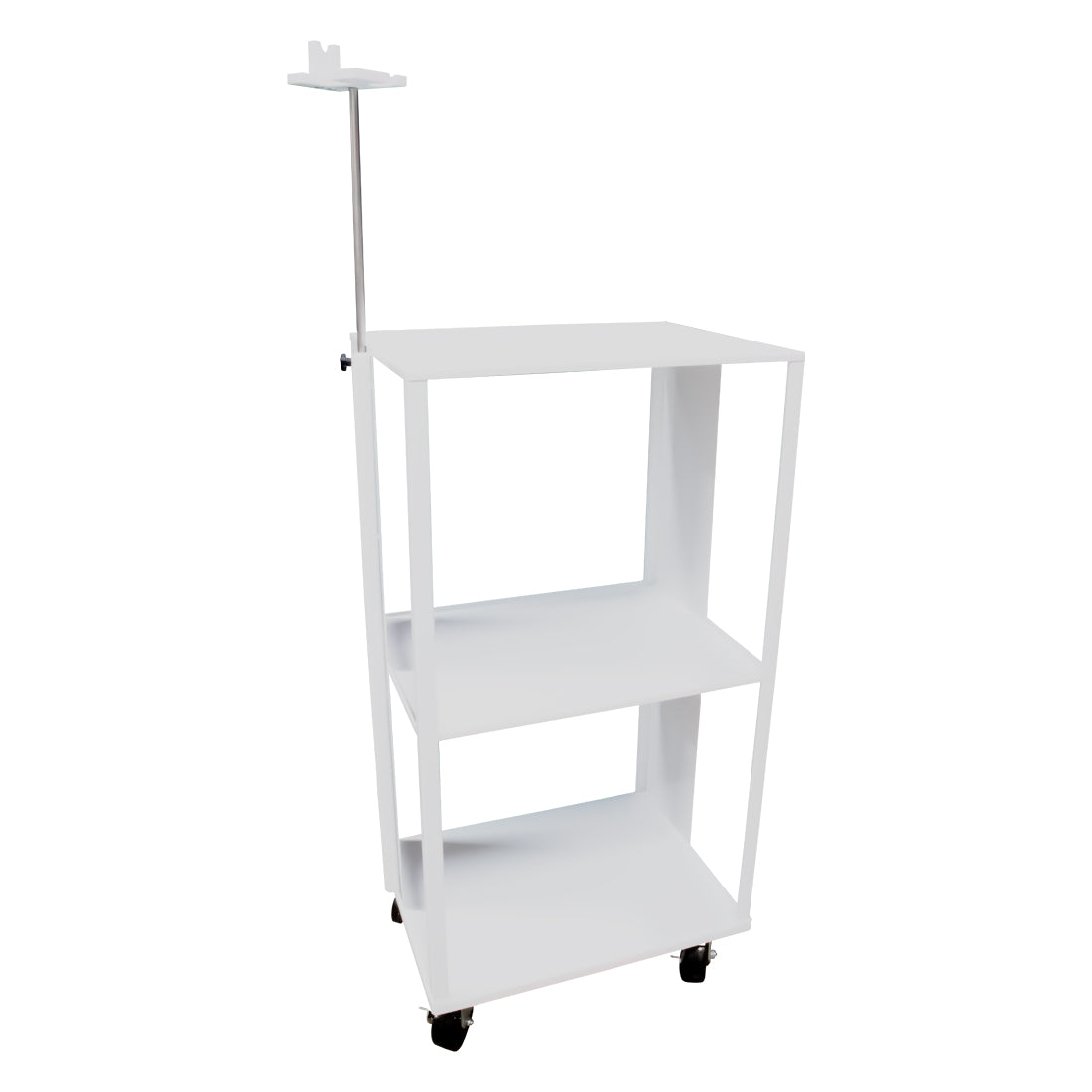 Steel Endoscopy Cart with Shelves, Pole & Rack